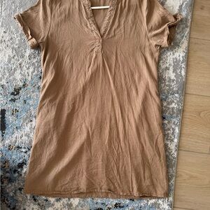 Staccato Short Sleeve Tan Top